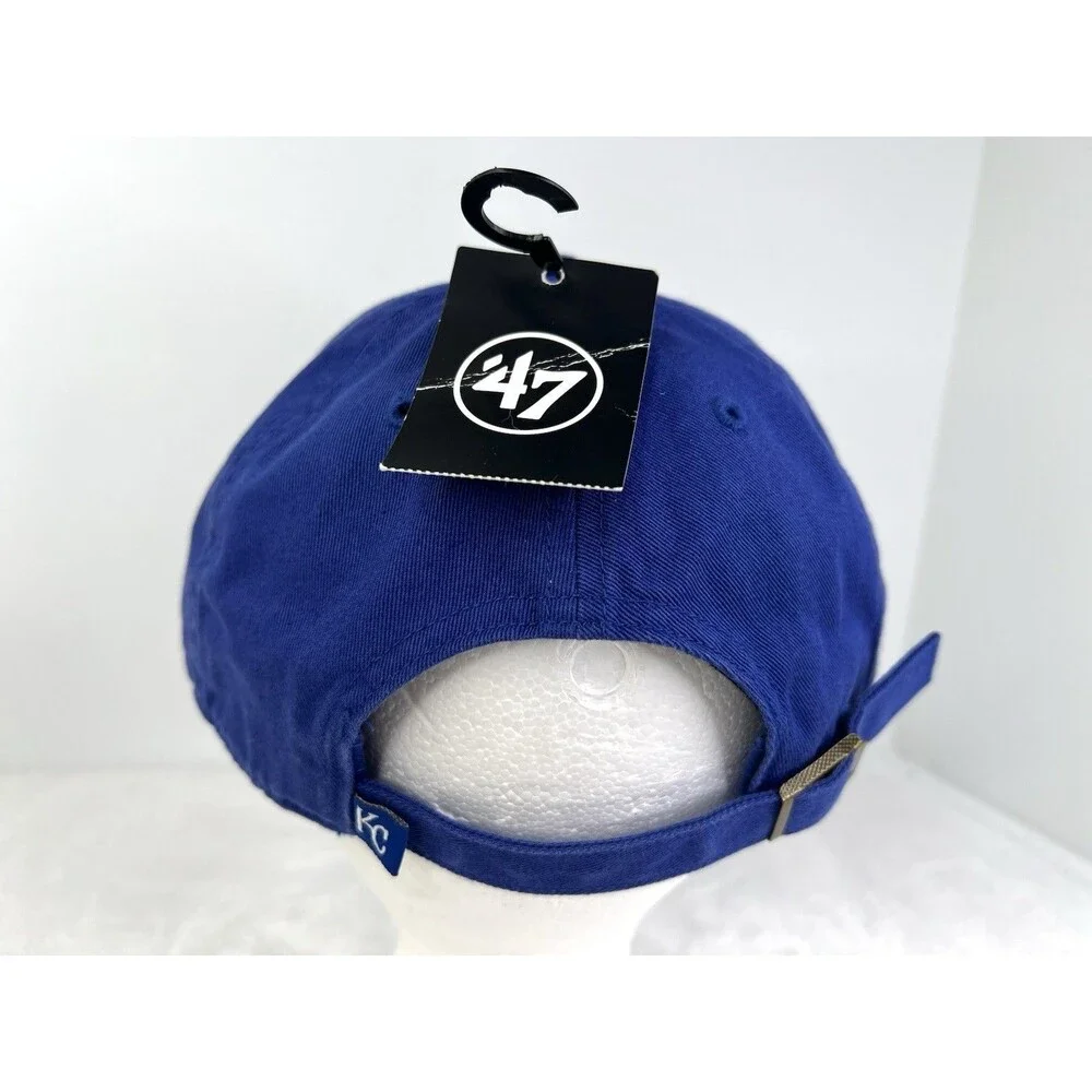 Kansas City Royals 47 Brand Clean Up Adjustable Dad Hat Blue MLB Baseball New